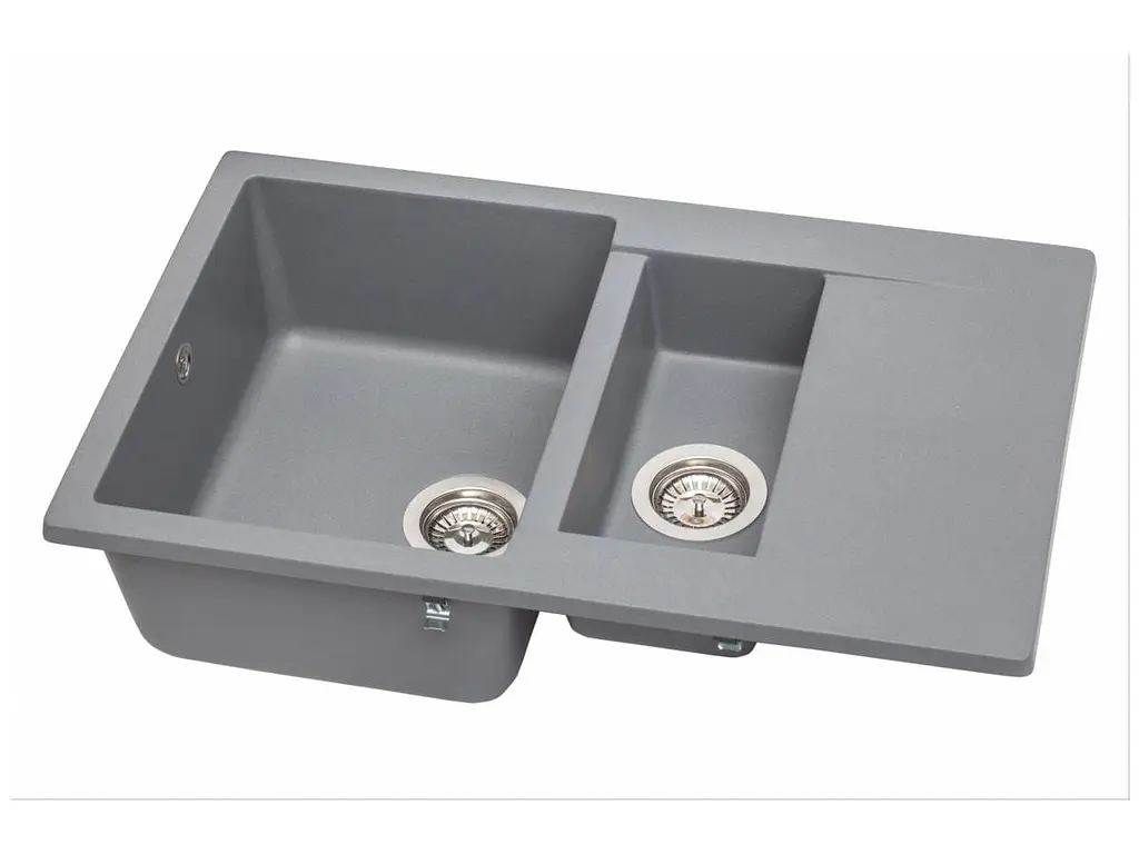 Кухонна мийка Miraggio LAPAS gray (0000020) Граніт, Врізна, Сірий - фото 3