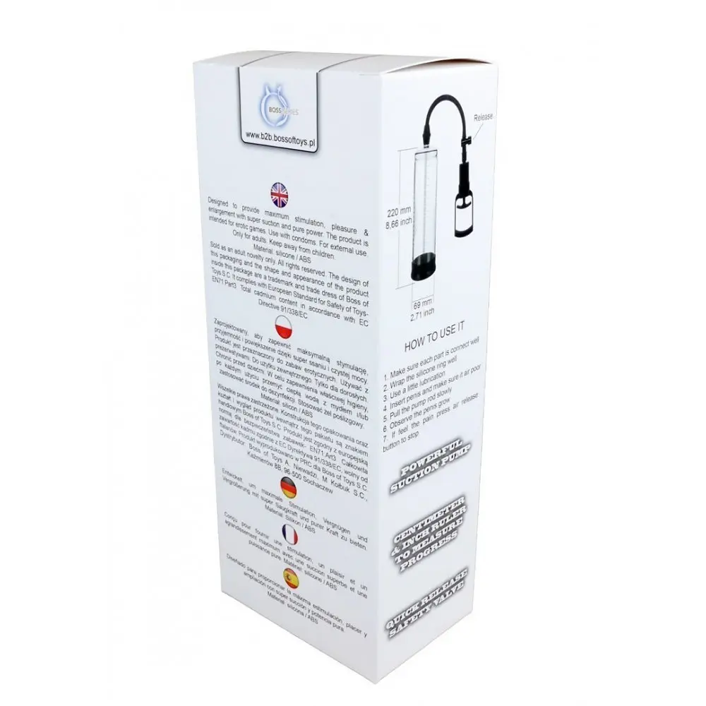 Вакуумная помпа Boys Of Toys B-Series Powerpump Max для мужчин 22х6.9 см прозрачная - фото 2