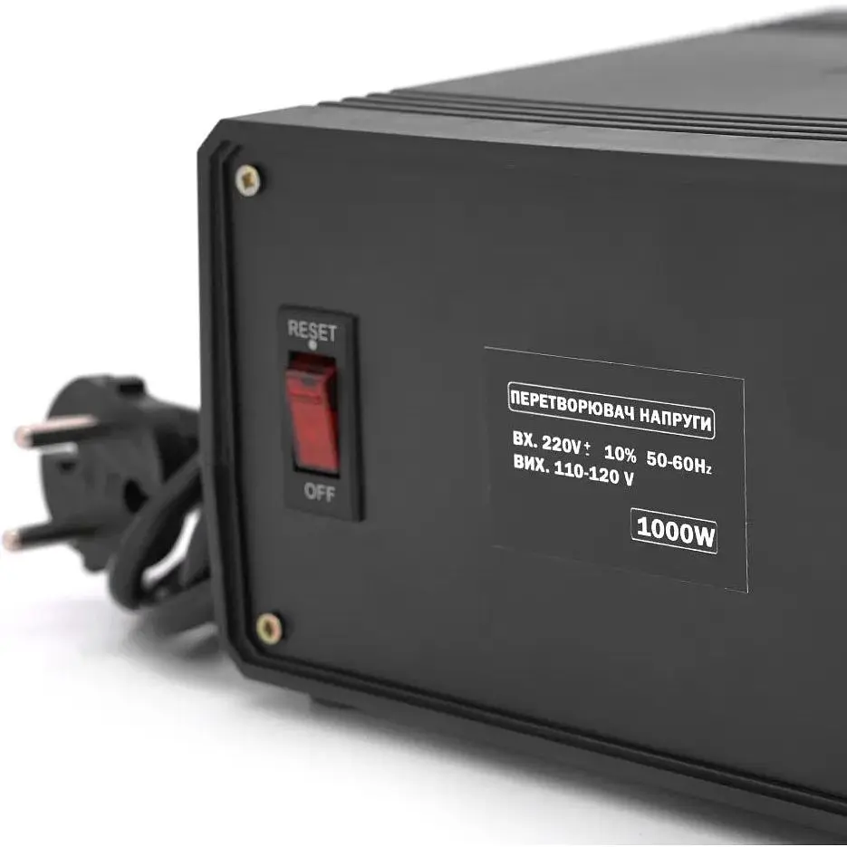 Перетворювач напруги понижуючий Merlion PN-1000, Input 220 V/Output 110V, 1000W, трансформаторний - фото 2
