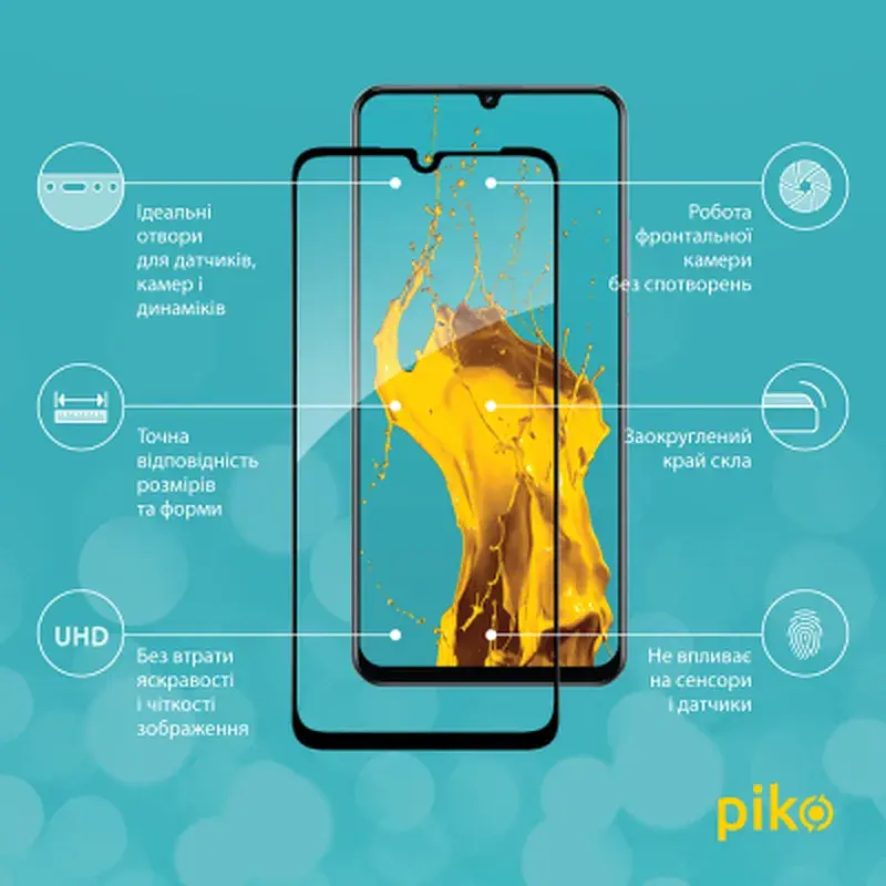 Скло захисне Piko Full Glue Realme Note 60 Black (1283126608971) - фото 2