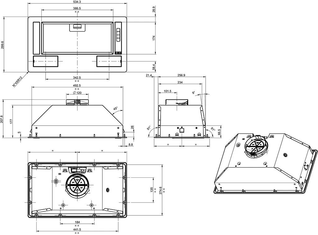 Вытяжка встраиваемая Gorenje BHI681EB - фото 5