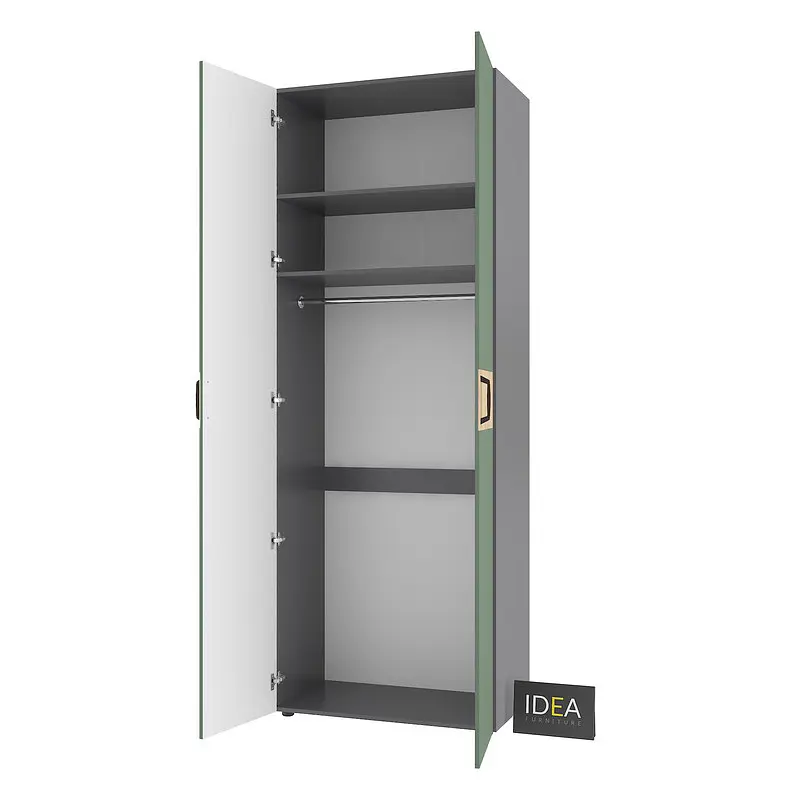 Шафа для одягу з однією штангою С-8.4 Антрацит/Камуфляж Idea - фото 4
