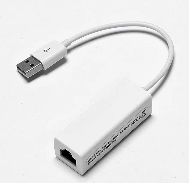 Перехідник USB 2.0 Type-A Ethernet RJ45 100Mb чорний 0.1м білий, RTL - фото 2