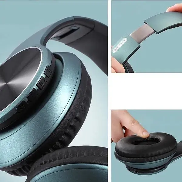 Навушники бездротові YK Design YK-H2 Bluetooth V5.0 Micro-USB 500 мАг накладні з мікрофоном Dark Green - фото 6