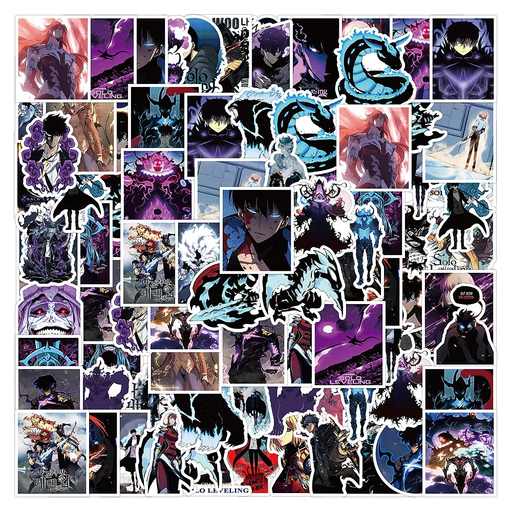 Стікерпак Набір наклейок GeekLand Solo leveling Тільки я візьму новий рівень 50 штук - фото 2