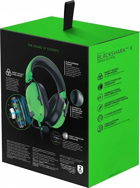 Ігрові навушники Razer Blackshark V2 X Green (RZ04-03240600-R3M1) [69928] - фото 6