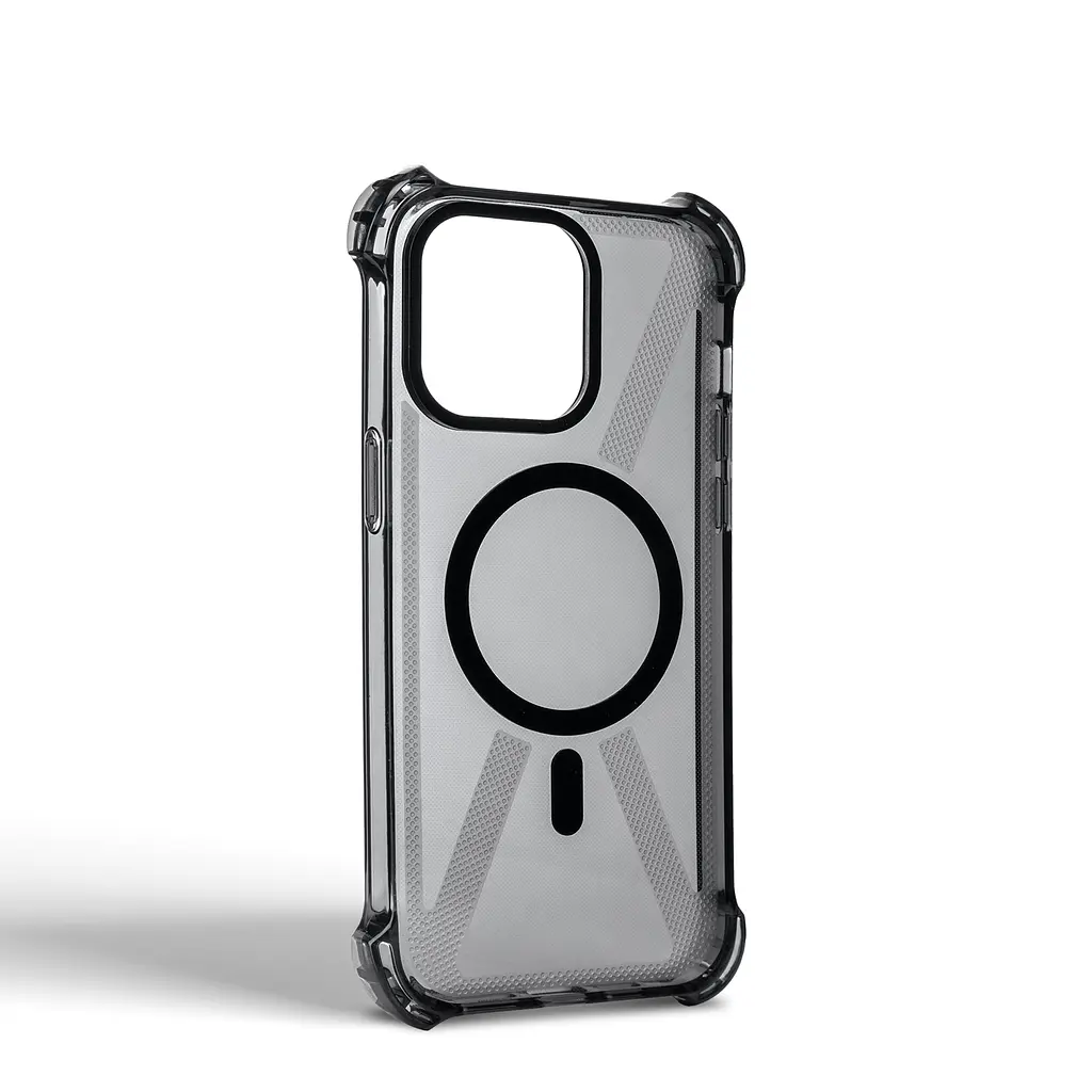 Чехол-накладка для Apple iPhone 15 Pro Max, Bounce, черный, матовый, противоударный защитный чехол из TPU с магнитом для беспроводной зарядки, защита всего корпуса, бортик вокруг дисплея, амортизирующие вставки, ArmorStandart (ARM74919) - фото 2