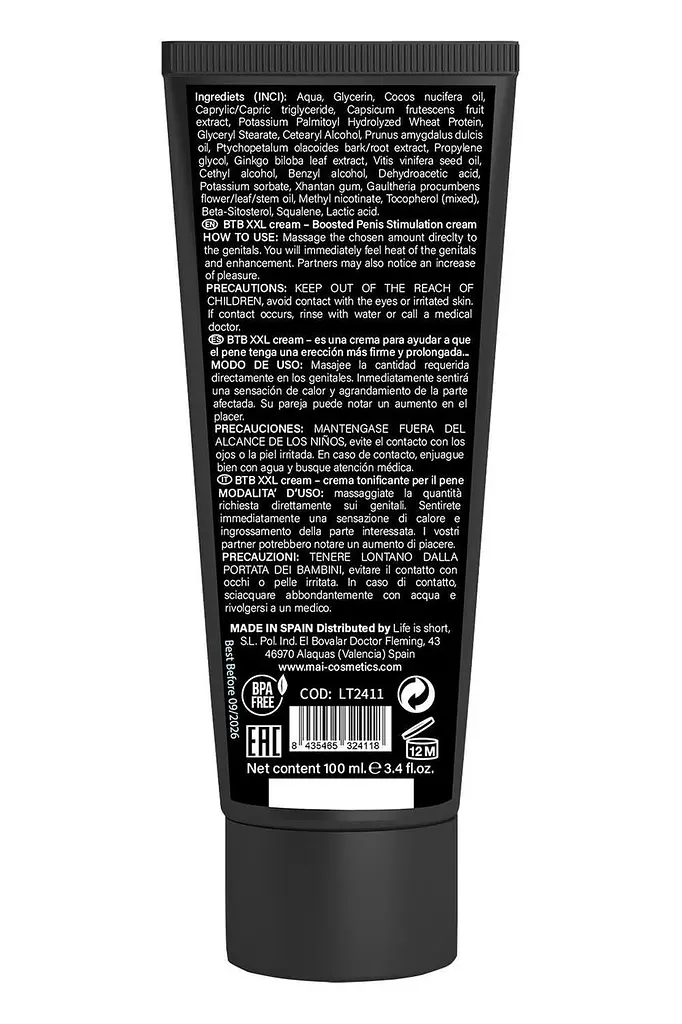 Крем для эрекции и увеличения члена BTB XXL Cream (100 мл) - фото 4