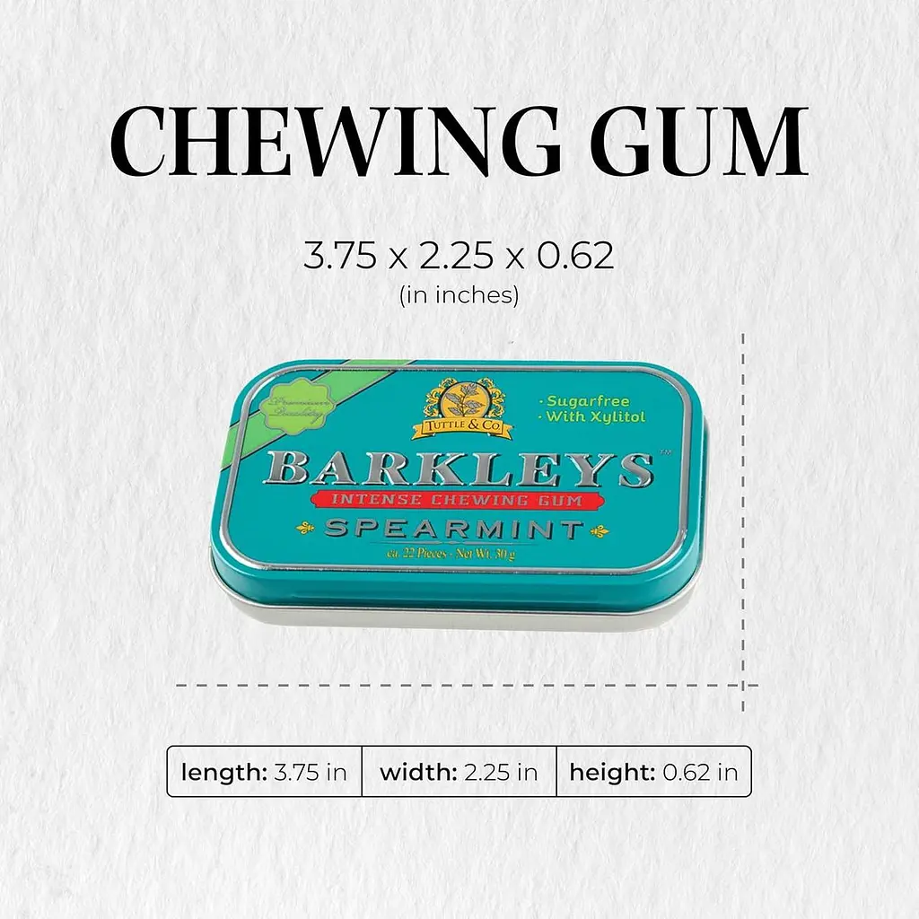 Жувальна гумка Barkleys Sugar Free Gum Spearmint 30г - фото 7