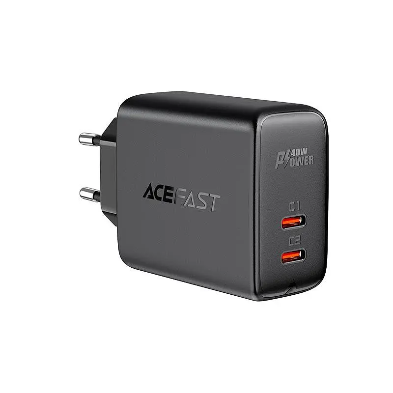 Адаптер мережевий ACEFAST A9 40W блок зарядний чорний - фото 2