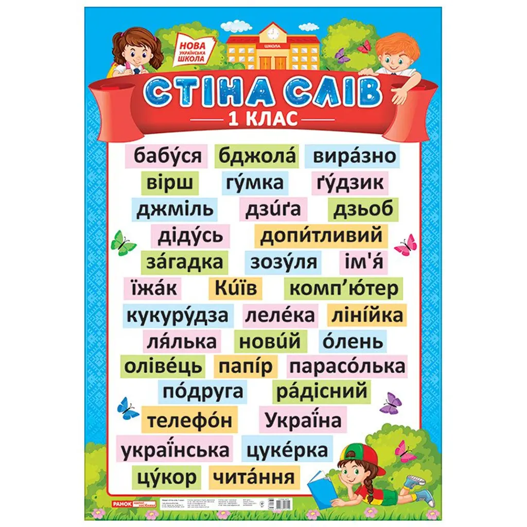 Стіна слів. 1 клас. Плакат -