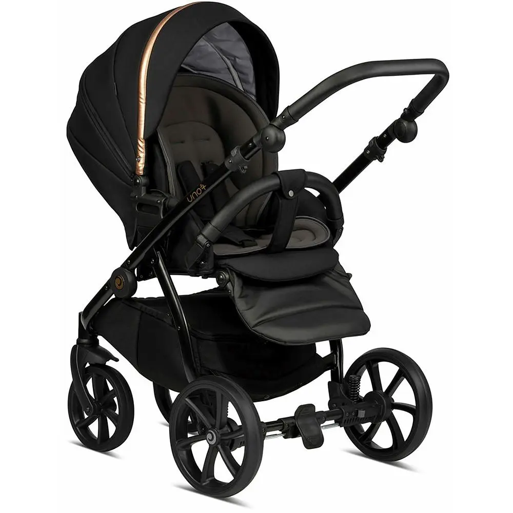 Коляска Tutis Uno 3 Plus Black Edition Copper, 2 в 1, чорна (1072199) - фото 7