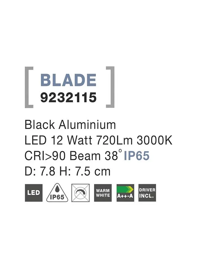 Вуличний світильник NOVA LUCE BLADE 9232115 - фото 5