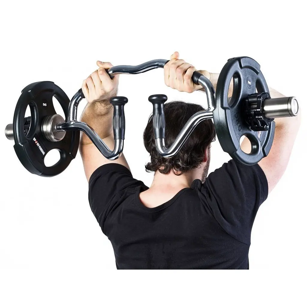 Гриф олімпійський Bi-Tri-Trap York Fitness 86см (50мм) з гумовими рукоятками - фото 4