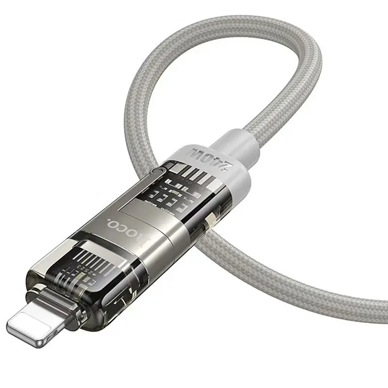 Дата кабель Hoco U151 Goldsmith 4in1 Type-C to USB/Type-C to Lightning 240W (1.2m) Gray - фото 3