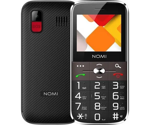 Кнопочный телефон Nomi i220 с Док-станцией черный - фото 2