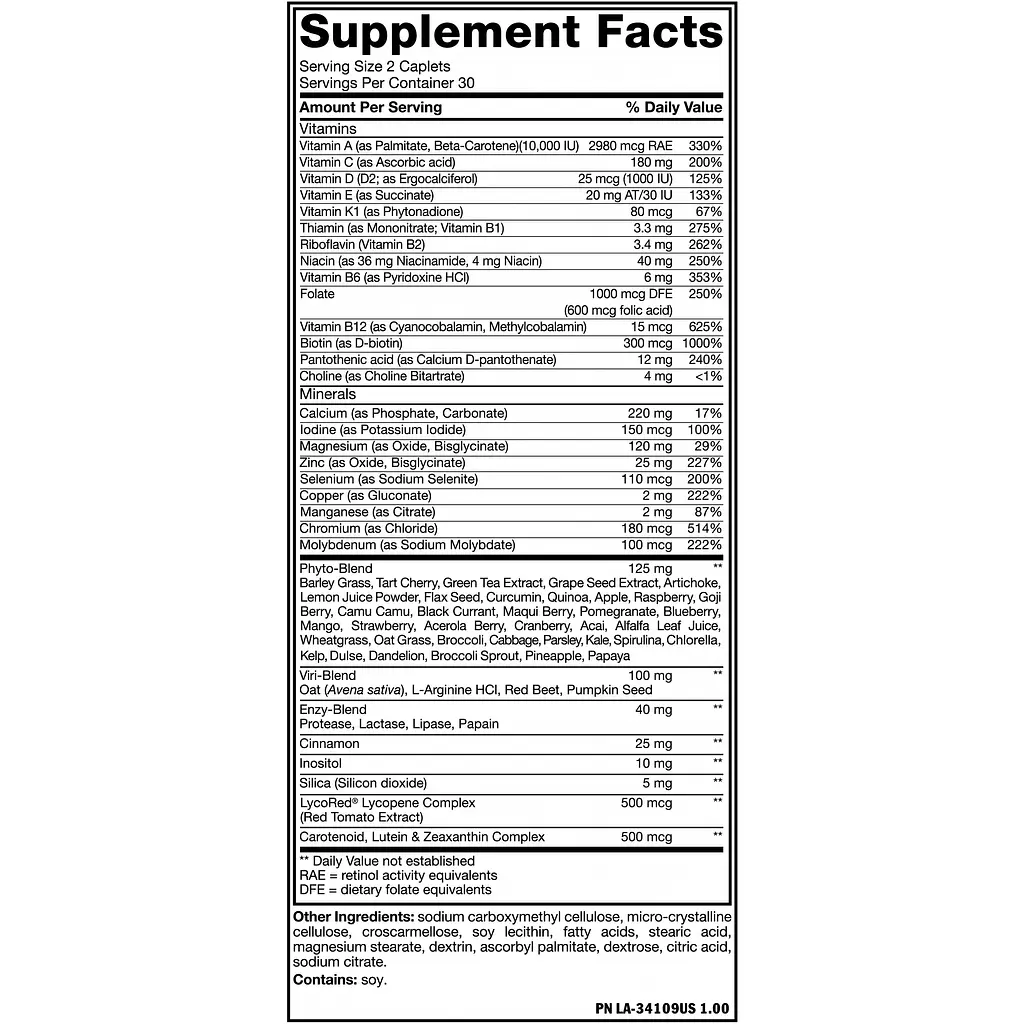Мультивітаміни Mutant Multi Vitamin 60 капсул - фото 2