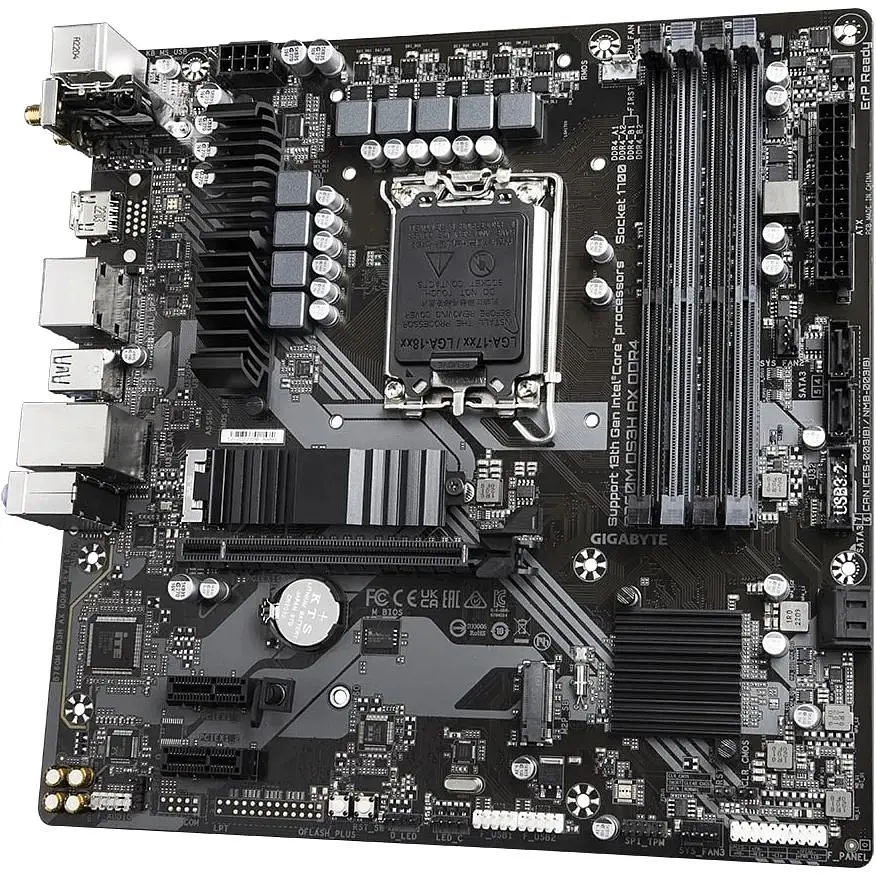 Материнська плата Gigabyte B760M DS3H AX DDR4 s1700 B760 4xDDR4 M.2 HDMI DP mATX - фото 4