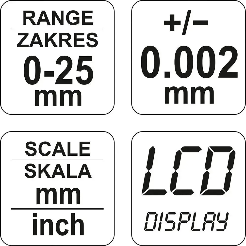 Микрометр Yato с LCD (YT-72305) - фото 4
