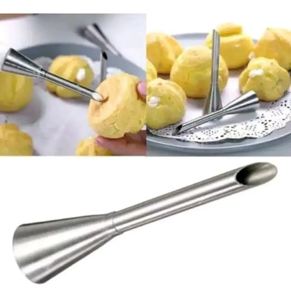 Кондитерська насадка для наповнення еклерів та тістечок 7.6 см, Kitchen Master Сріблястий 87319 - фото 7
