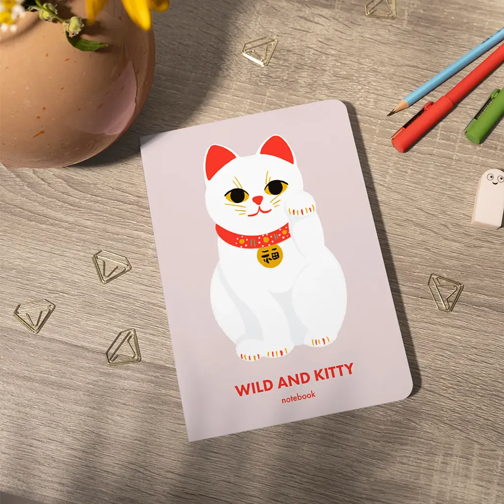 Блокнот у клiтинку Wild and Kitty бежевий - фото 5