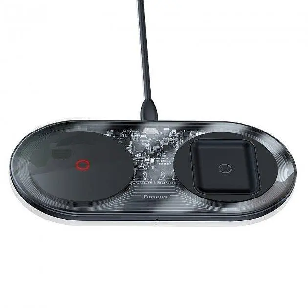 Беспроводное зарядное устройство для Baseus Simple Turbo Edition 2 in 1 (Phone + Watch) 24W TZWXJK-B01 Black - фото 7