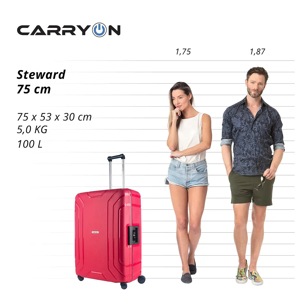 Валіза CarryOn Steward (L) Red (502263) - фото 9