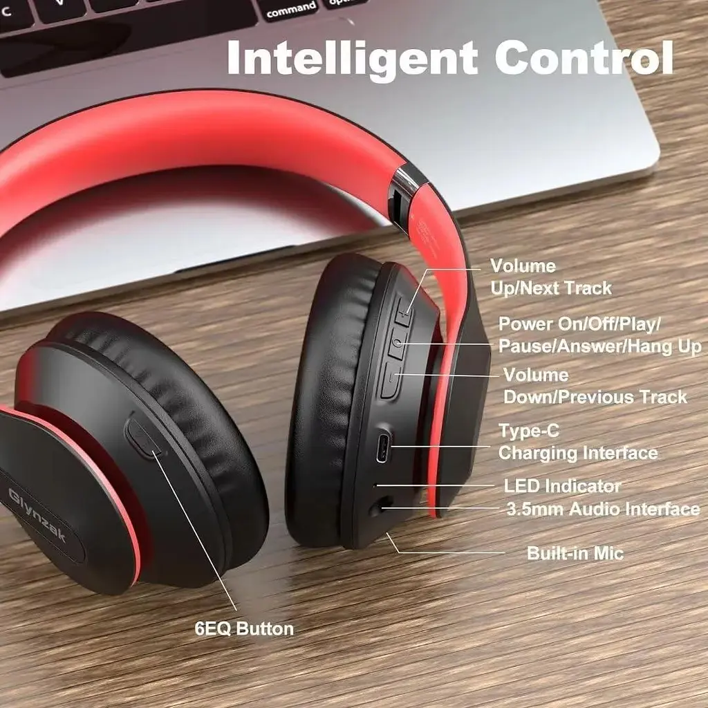 Беспроводные наушниким Glynzak Bluetooth с микрофоном - фото 6