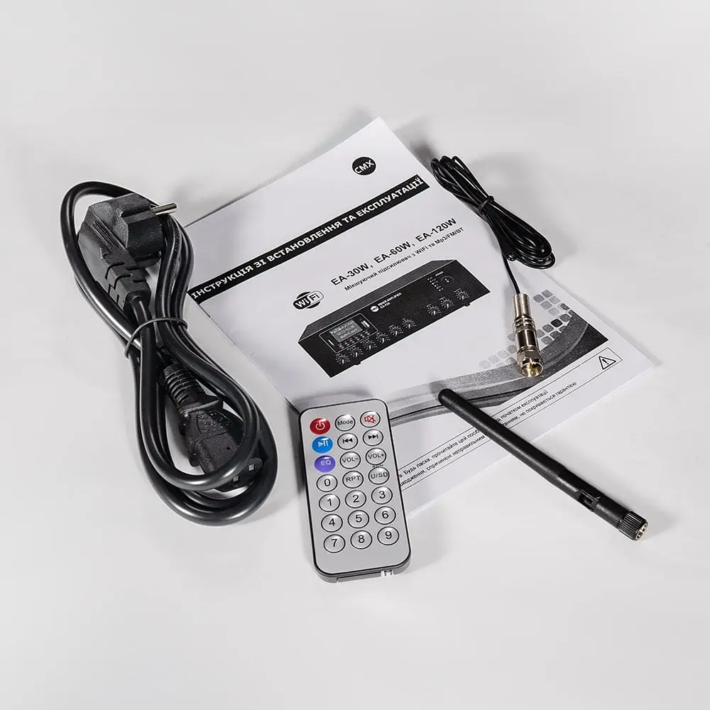 Мікшуючий підсилювач CMX EA-120W, 1 зона, Wi-Fi (17-00016) - фото 6