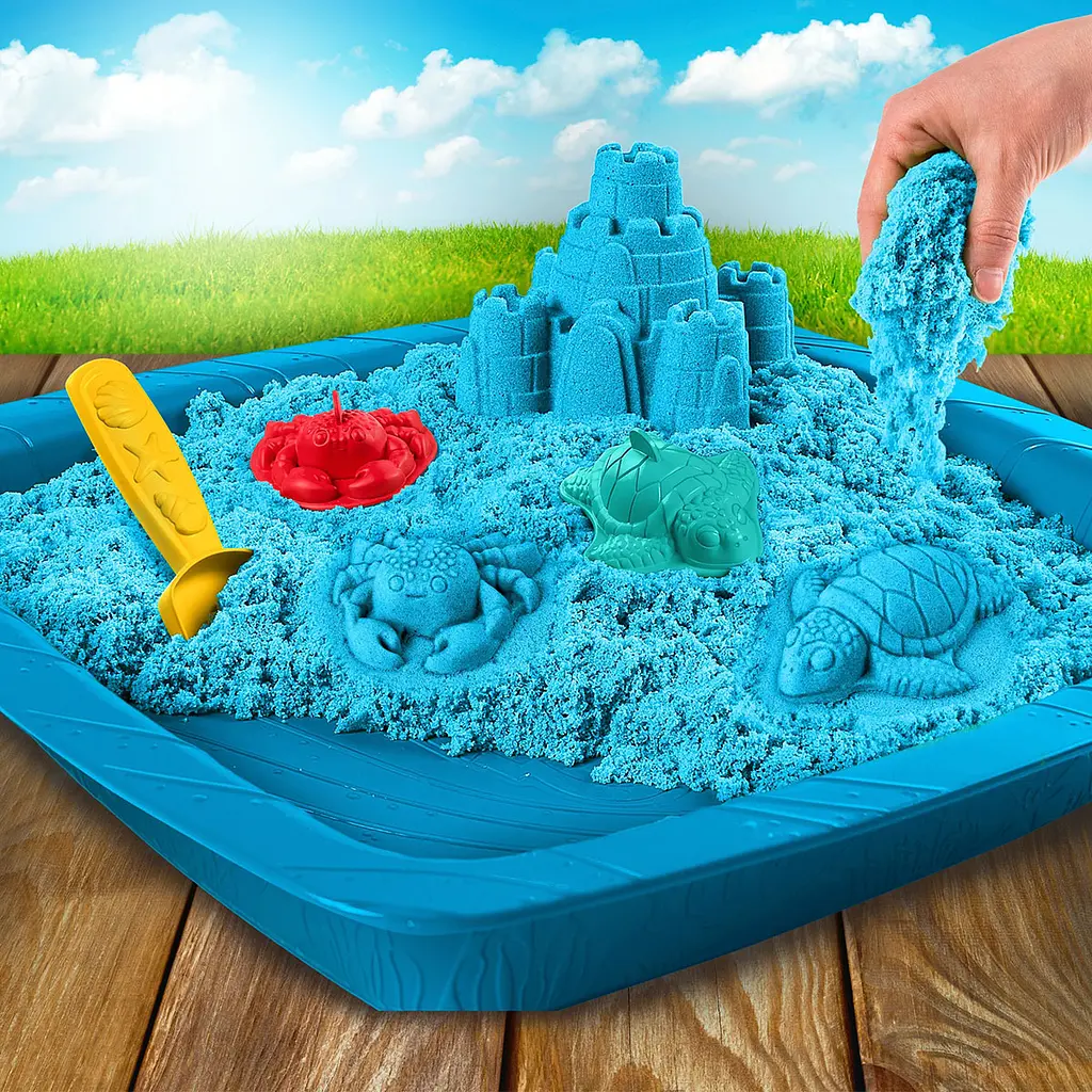 Набір кінетичного піску Kinetic Sand Замок З Піску, блакитний, 454 г (71402B) - фото 7