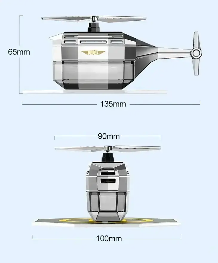 Ароматизатор автомобільний Вертоліт М1 на сонячній батареї - фото 4