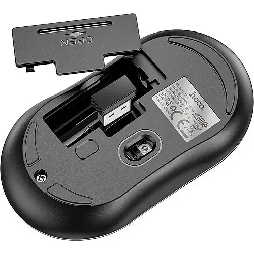 Бездротова миша Hoco GM21 Platinum 2.4G Business Wireless Mouse Black Yellow - фото 4