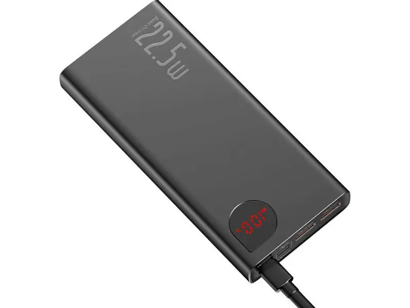 Зовнішній акумулятор (Power Bank) BASEUS Adaman Metal Digital Display 20000mAh 22.5W 2021 Editon Black (PPAD000101) - фото 4