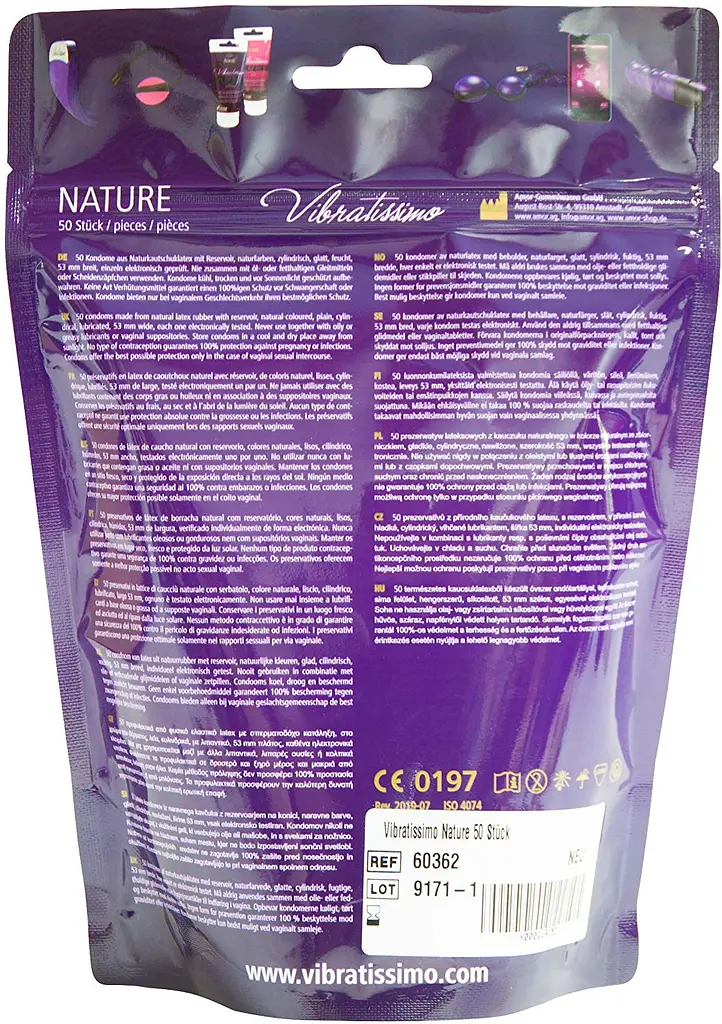 Презервативи Vibratissimo Nature 50 шт. Amor 8115060362 104645 - фото 3