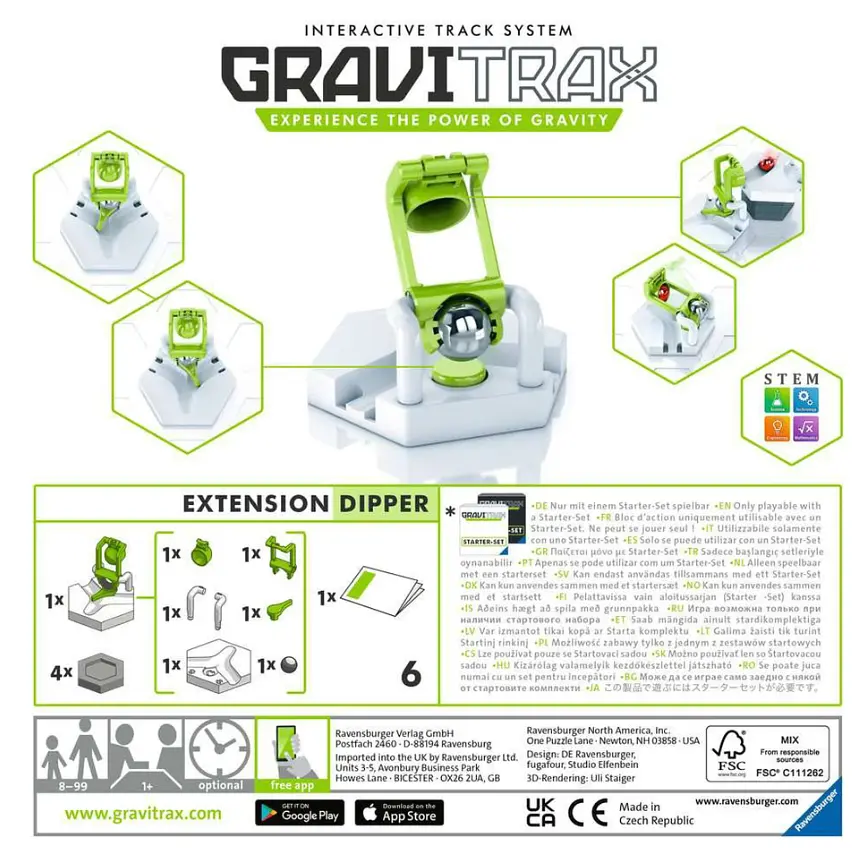 Дополнительный набор к конструктору Ravensburger Gravitrax Speed Dipper Expansion расширяющий элемент 261796 - фото 5
