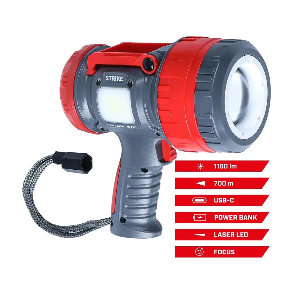 Ліхтар Falcon Eye пошуковий Strike (1100 Lm) Powerbank Focus Rechargeable Type-C (FSL0013) (DAS303976) - фото 4