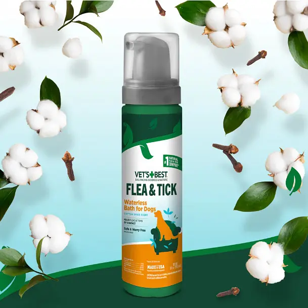 Піна для собак Vet's Best Flea & Tick Waterless Bath for Dogs від бліх та кліщів 236 мл vb00142 - фото 2