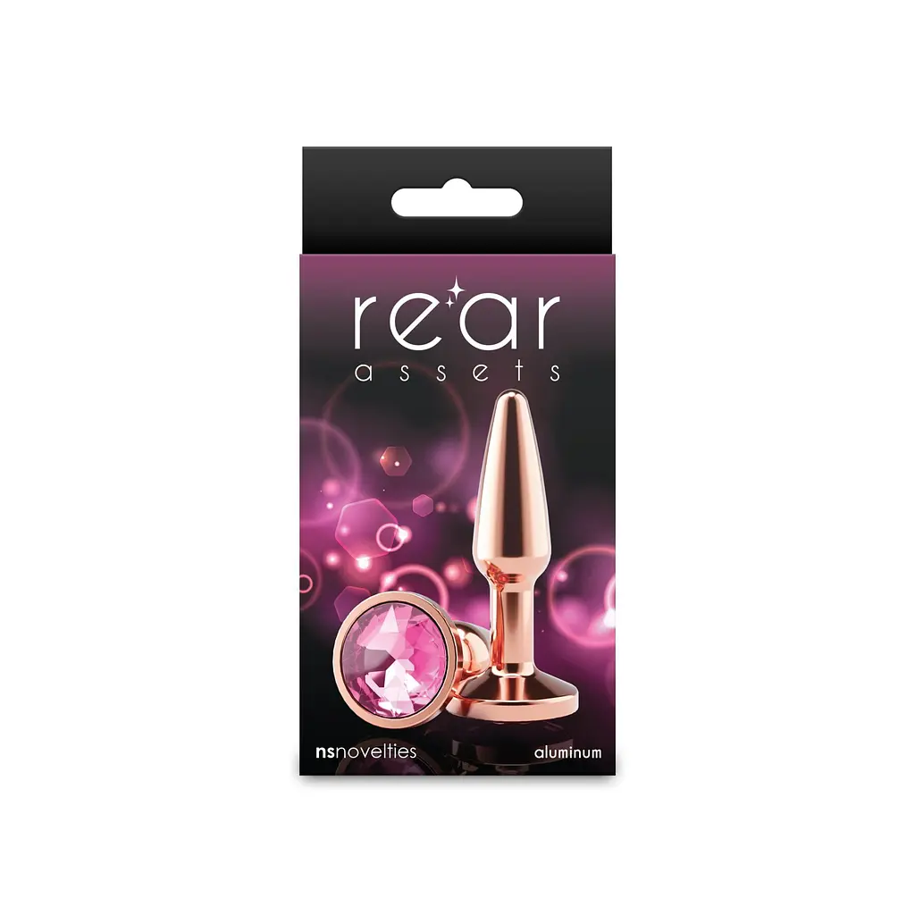 Анальна пробка NS Novelties Rear Assets Tapered Rose Gold, S - фото 3