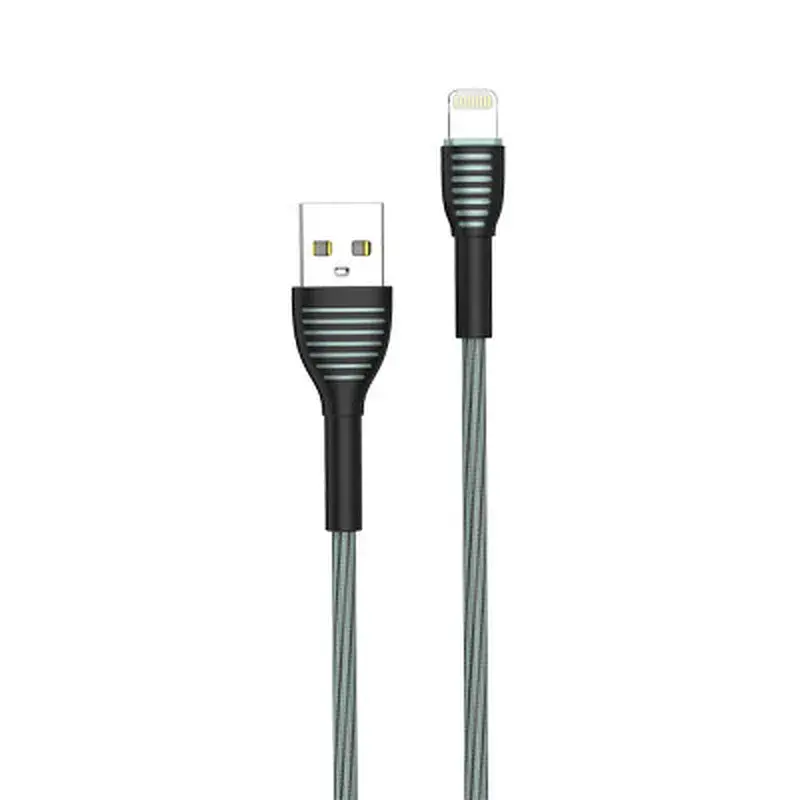 Дата кабель USB 2.0 AM to Lightning 1.0m ColorWay (CW-CBUL041-GR) - фото 4