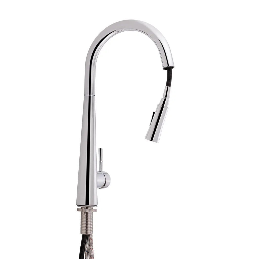 Змішувач для кухні Qtap Evicka з висувним зливом QTEVI9135103UC Chrome - фото 3