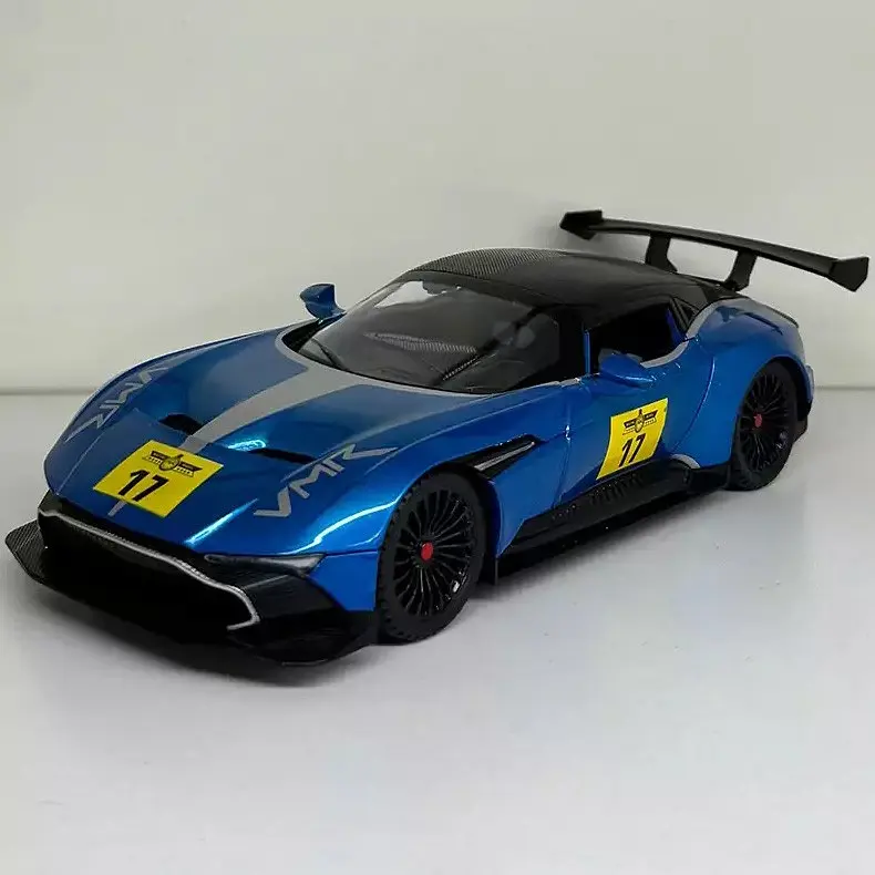 Колекційна металева модель автомобіля АвтоЕксперт Aston Martin Vulcan AMR Pro з інерцією, світлом та звуком 1:24 - фото 4