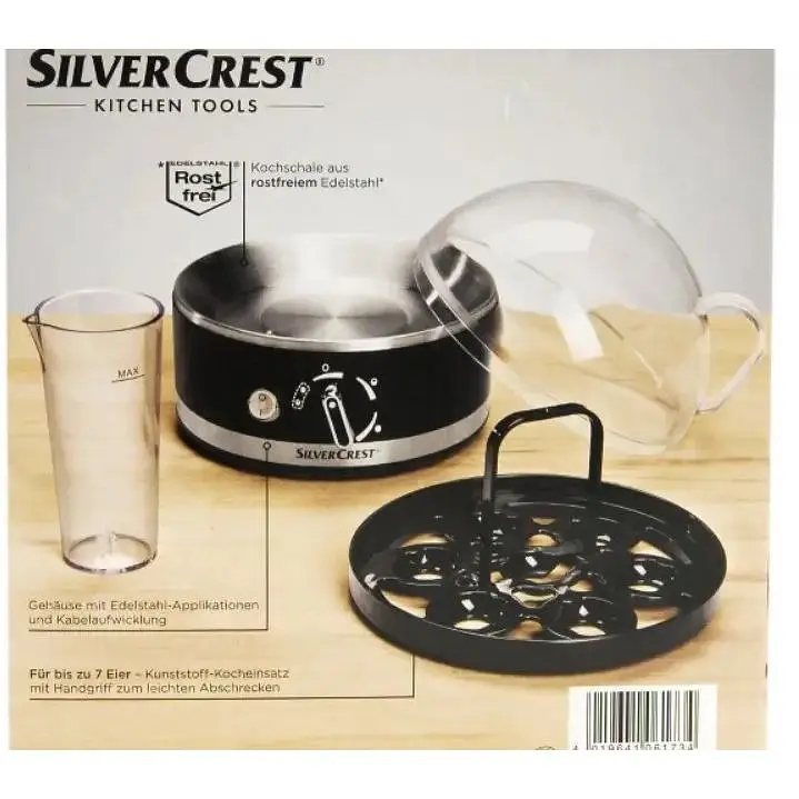 Яйцеварка SilverCrest SED 400 A1 електрична на 6 яєць чорна - фото 4