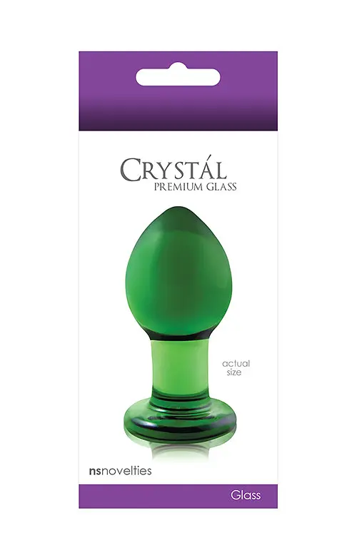 Скляна пробка Ns Novelties Crystal Medium Green - фото 2