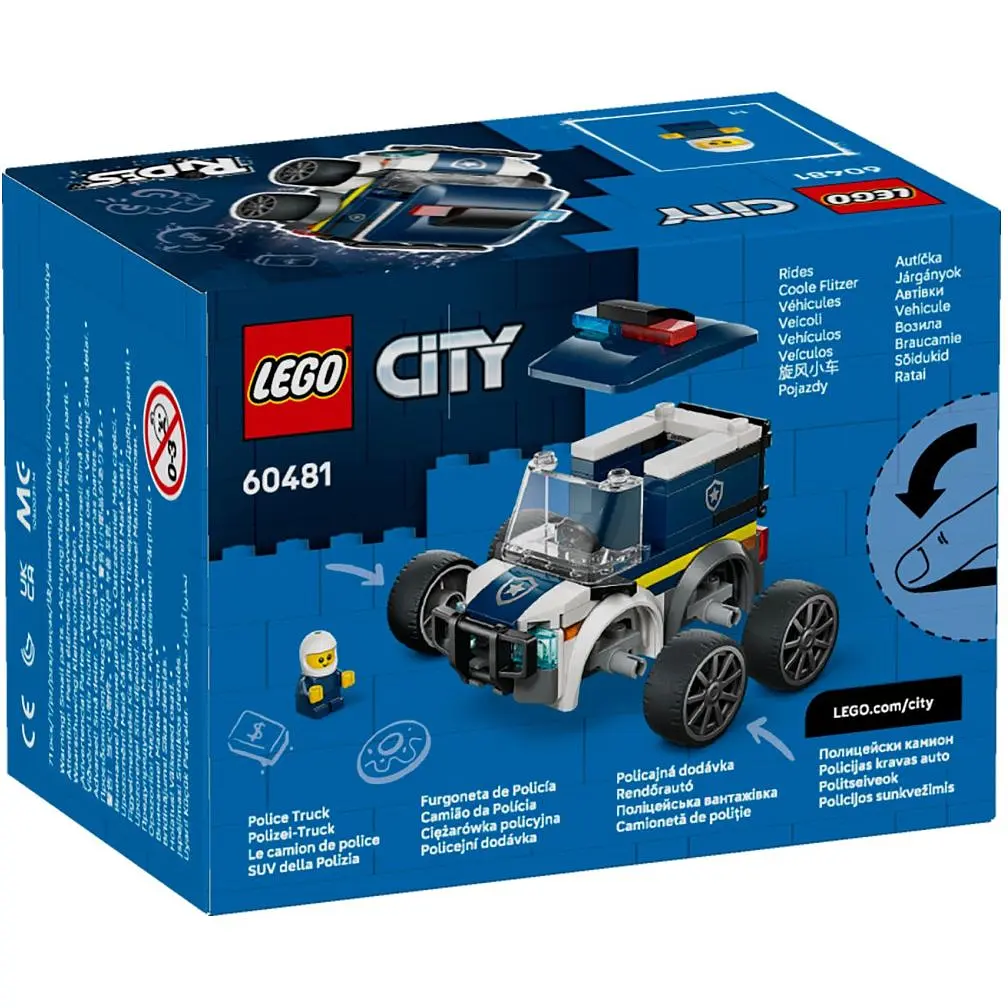 Конструктор LEGO City Автівки - Поліцейська вантажівка 71 деталь (60481) - фото 8