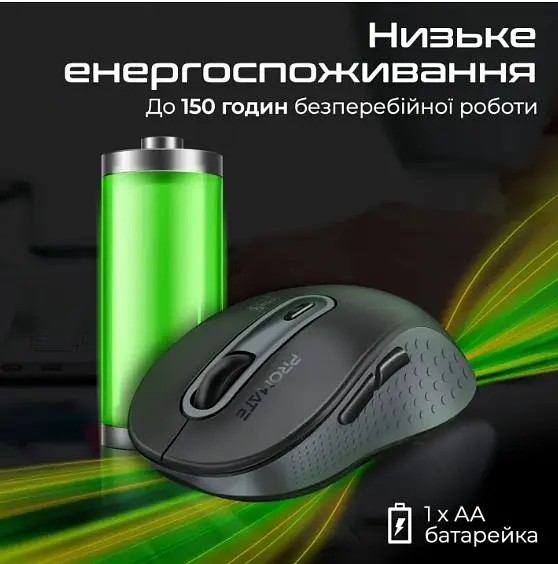 Миша Promate Ken Wireless Black - фото 6