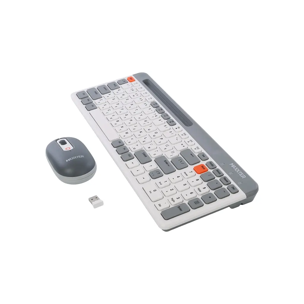 Комплект Maxxter KMS-WCM-03G-UA Wireless Gray/White (KMS-WCM-03G-UA) - фото 3
