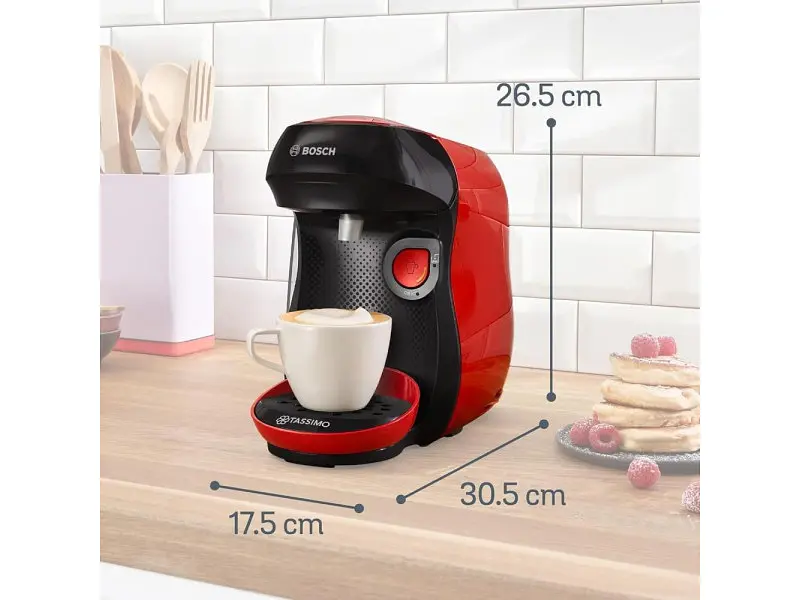 Капсульна кавоварка еспресо Bosch Tassimo Happy friendly red TAS103E - фото 6