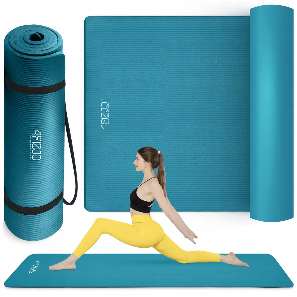 Килимок (мат) спортивний 4FIZJO NBR 190 x 100 x 1.5 см для йоги та фітнесу Sea Green (P-5905973407137) - фото 2