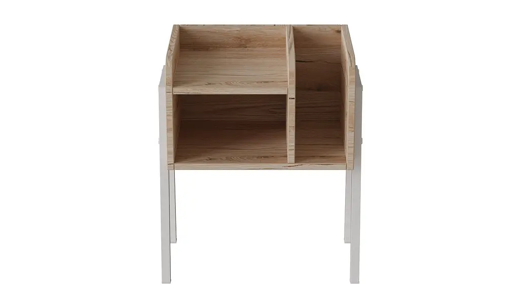 Тумба модульна Ferrum-decor Амелі 540x450x320 метал Білий ДСП Дуб Сан-Марино 16 мм (FRD-103012) - фото 3
