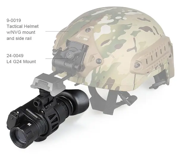 Монокуляр ночного видения PVS-14 (до 400м) с креплениями Mount на шлем - фото 5